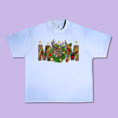 Western Mom With Reindeer Urban Heavy Tee Designed By Bundleandbundleshop