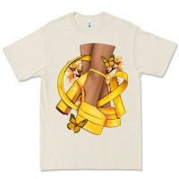 Bone Childhood Cancer diva yellow ribbon Premium Tee - NancyCooperArtShop