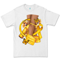 White Childhood Cancer diva yellow ribbon Premium Tee - NancyCooperArtShop