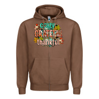 Chestnut crazy grateful thankful Zipper Hoodie - CowGirlArtShop