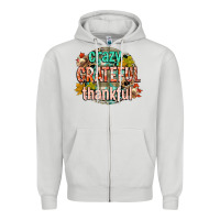 Dove Grey crazy grateful thankful Zipper Hoodie - CowGirlArtShop