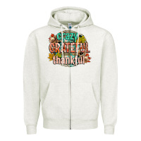 Oatmeal Heather crazy grateful thankful Zipper Hoodie - CowGirlArtShop