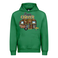 Emerald Happy Camper Urban Hoodie - CowhideDigitalArt
