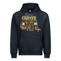 Navy Happy Camper Urban Hoodie - CowhideDigitalArt
