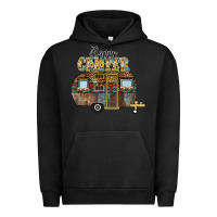 Pigment Black Happy Camper Urban Hoodie - CowhideDigitalArt
