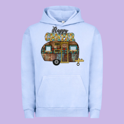 Happy Camper Urban Hoodie Designed By Cowhidedigitalart