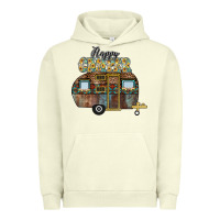 Pigment Pistachio Happy Camper Urban Hoodie - CowhideDigitalArt
