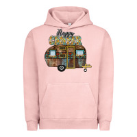 Pigment Salmon Happy Camper Urban Hoodie - CowhideDigitalArt