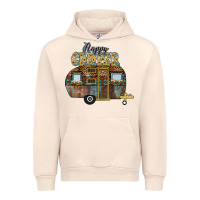 Sandshell Happy Camper Urban Hoodie - CowhideDigitalArt
