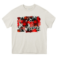 Cream western red cowhide winter background Heavy Core Tee - AdoDesignShop