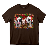 Chocolate Brown christmas heifers Heavy Core Tee - Jasminsmagicworld