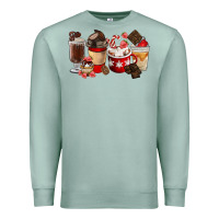 Seafoam Chocolate Love Coffee Cups Premium Sweatshirt - FaDigitalArtStudio