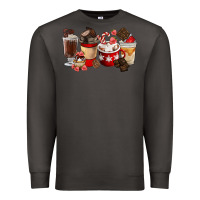 Smoke Chocolate Love Coffee Cups Premium Sweatshirt - FaDigitalArtStudio