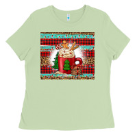 Matcha Christmas coffee Ladies Tee - Jasminsmagicworld
