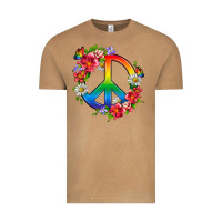 Vintage Camel Peace Pride LGBTQ+ And Flowers Vintage Tee - BundleAndBundleShop