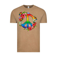 Vintage Coffee Peace Pride LGBTQ+ And Flowers Vintage Tee - BundleAndBundleShop