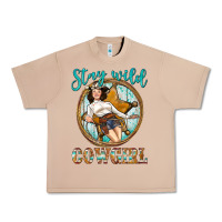 Burro Western Stay Wild Cowgirl Urban Heavy Tee - BundleAndBundleShop