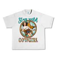 Lunar Rock Western Stay Wild Cowgirl Urban Heavy Tee - BundleAndBundleShop