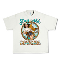 Pistachio Western Stay Wild Cowgirl Urban Heavy Tee - BundleAndBundleShop