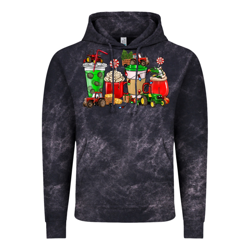 Christmas Tractor Coffee Cup Vintage Hoodie by NancyCooperArtShop | Teevron