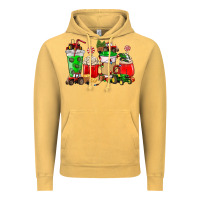 Vintage Mustard Christmas tractor coffee cup Vintage Hoodie - NancyCooperArtShop