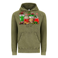 Vintage Olive Christmas tractor coffee cup Vintage Hoodie - NancyCooperArtShop