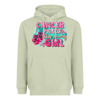 Matcha Cancer picked the wrong girl Breast Cancer Heavyweight Hoodie - FaDigitalArtStudio