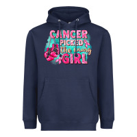 Navy Cancer picked the wrong girl Breast Cancer Heavyweight Hoodie - FaDigitalArtStudio