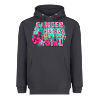 Smoke Cancer picked the wrong girl Breast Cancer Heavyweight Hoodie - FaDigitalArtStudio