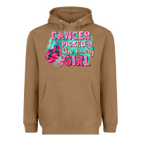 Toasted Coconut Cancer picked the wrong girl Breast Cancer Heavyweight Hoodie - FaDigitalArtStudio