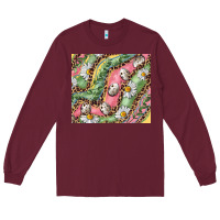 Burgundy Easter Quail Egg And Daisy Long Sleeve Tee - RanaPortraitStore