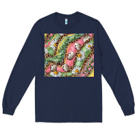 Navy Easter Quail Egg And Daisy Long Sleeve Tee - RanaPortraitStore