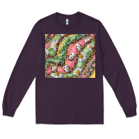 Plum Easter Quail Egg And Daisy Long Sleeve Tee - RanaPortraitStore