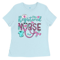 Baby Blue registered nurse rn Ladies Tee - BarkalooDesign