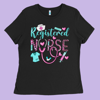Registered Nurse Rn Ladies Tee Designed By Barkaloodesign