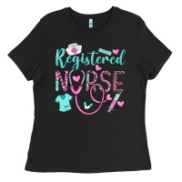 Black registered nurse rn Ladies Tee - BarkalooDesign