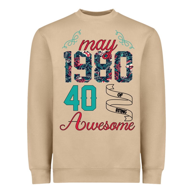Made In May 1980 40 Years Of Being Awesome Heavyweight Sweatshirt by Bettercallsaul | Teevron