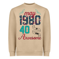Mushroom Made In May 1980 40 Years Of Being Awesome Heavyweight Sweatshirt - Bettercallsaul