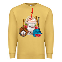 Antique Gold Baseball Frappe Coffee Premium Sweatshirt - FaDigitalArtStudio