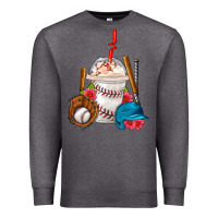 Charcoal Heather Baseball Frappe Coffee Premium Sweatshirt - FaDigitalArtStudio