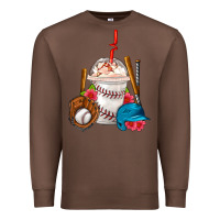 Chestnut Baseball Frappe Coffee Premium Sweatshirt - FaDigitalArtStudio
