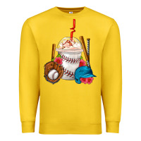Lemon Baseball Frappe Coffee Premium Sweatshirt - FaDigitalArtStudio