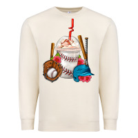 Sandshell Baseball Frappe Coffee Premium Sweatshirt - FaDigitalArtStudio