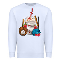 White Baseball Frappe Coffee Premium Sweatshirt - FaDigitalArtStudio