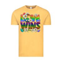 Vintage Mustard Pride LGBTQ+ Love Wins Vintage Tee - BundleAndBundleShop