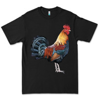 Black New Hampshire Red Rooster Premium Tee - LillyAllenDesigns