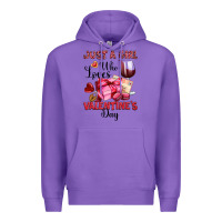 Purple just a girl who loves valentine's day Premium Hoodie - OliviaCreatesArt