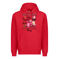 Red just a girl who loves valentine's day Premium Hoodie - OliviaCreatesArt