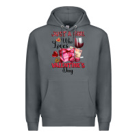 Rock just a girl who loves valentine's day Premium Hoodie - OliviaCreatesArt
