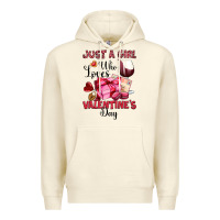 Sandshell just a girl who loves valentine's day Premium Hoodie - OliviaCreatesArt